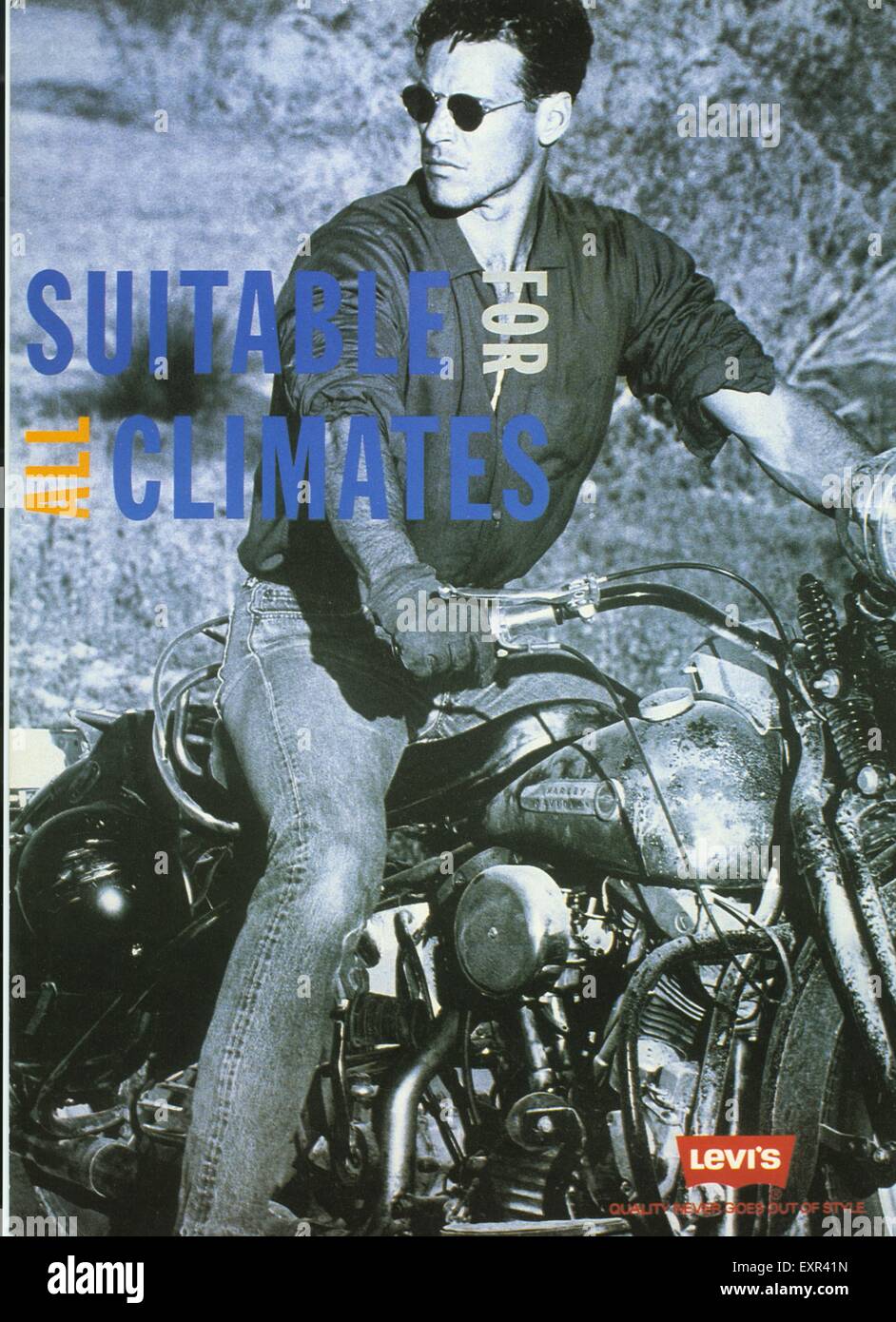 1980s UK Levi's Magazine Advert Stock Photo - Alamy