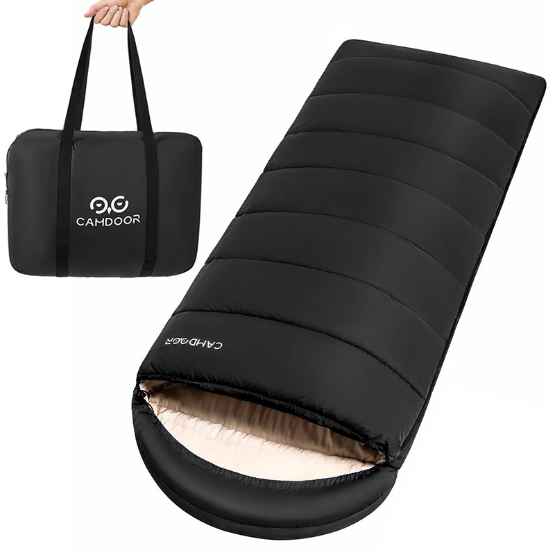 寝袋 冬用、ダウン シュラフ 封筒型、キャンプ 寝袋 ブランケット付き