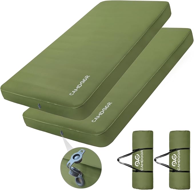 キャンプ用 インフレータブルマットダブル10cm、自動膨張 エアー