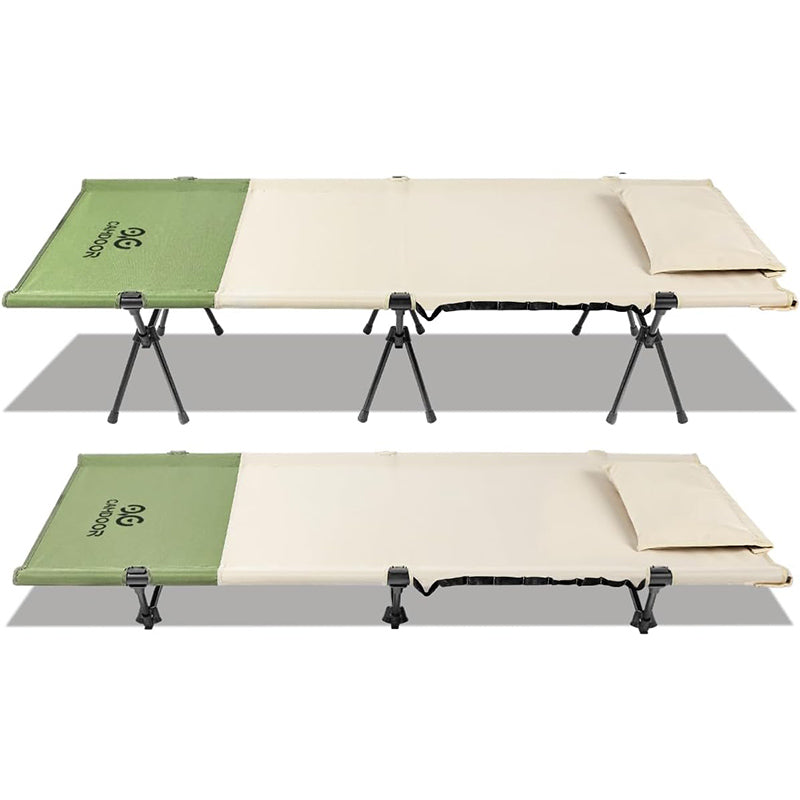 キャンプ 用 ベッド 2way、軽量キャンプ コット 150KG高耐荷重 ハイ