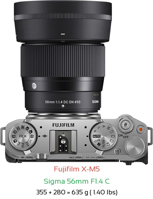 Fujifilm-X-M5-with-Sigma-56mm-
