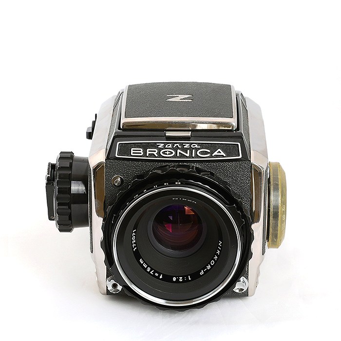 中古】(ブロニカ) BRONICA S2 後期 +ニッコールP 75/2.8 +マガジン