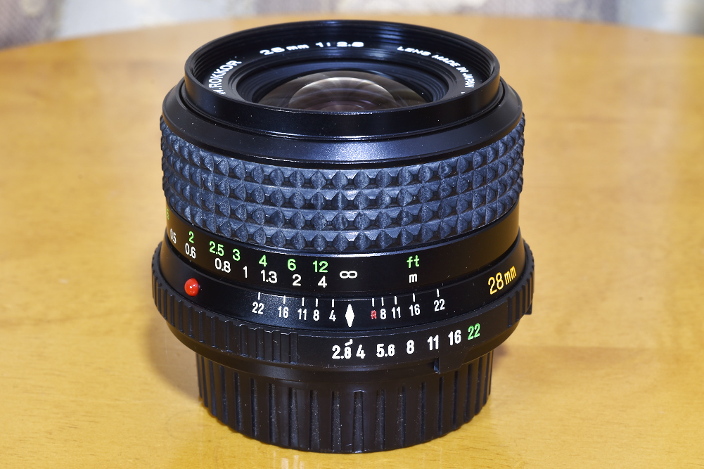 MD W.ROKKOR 28mm/F2.8（MD ROKKOR後期）。絞り開放でデジタル撮影して