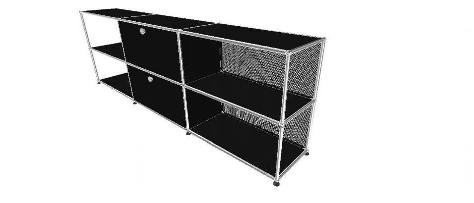 USM Haller TV Media - 6 compartments - Perforated back 1.10 - CA