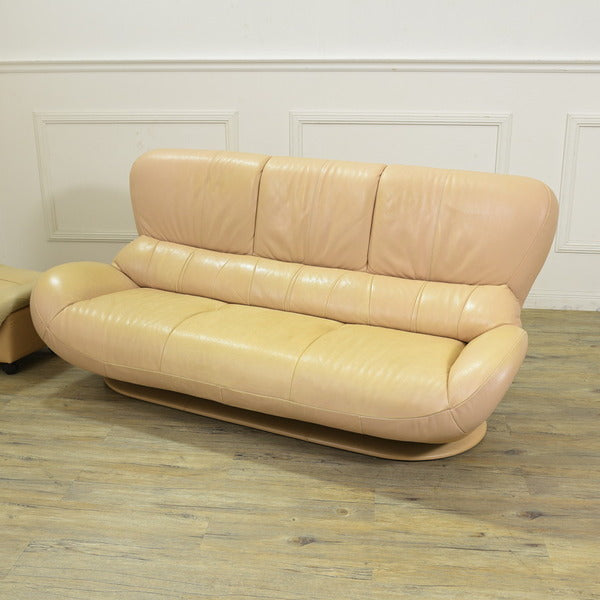 カリモク karimoku / Japan karimoku 本革張り3人掛けソファ #34075