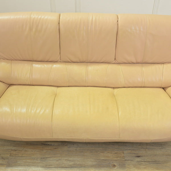 カリモク karimoku / Japan karimoku 本革張り3人掛けソファ #34075