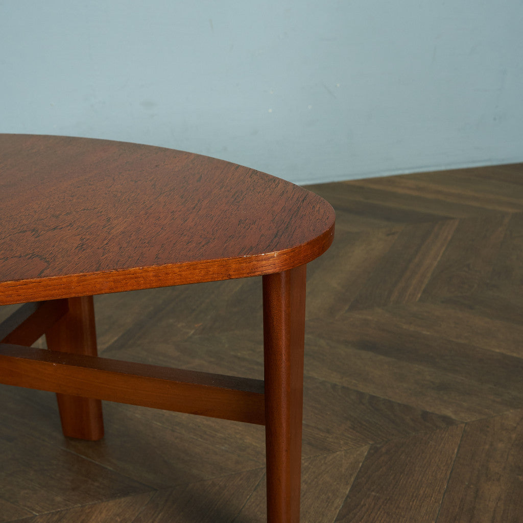 イギリスヴィンテージ スモークガラストップ ネストコーヒーテーブル