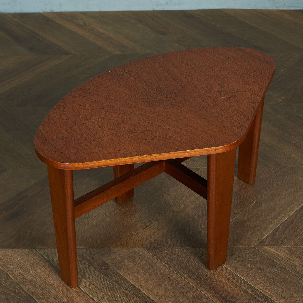 イギリスヴィンテージ スモークガラストップ ネストコーヒーテーブル