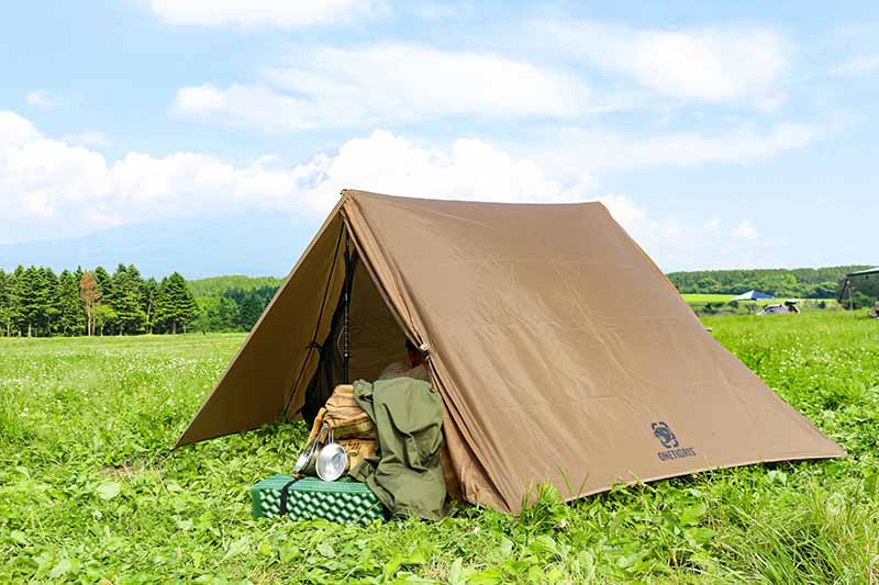 蚊帳付き軍幕】OneTigris TANGRAM ULダブルテントはパップテント好きに