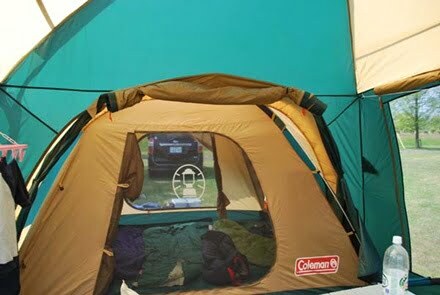 タフワイドドームテント300EXとタープの連結 | 家族でオートキャンプ