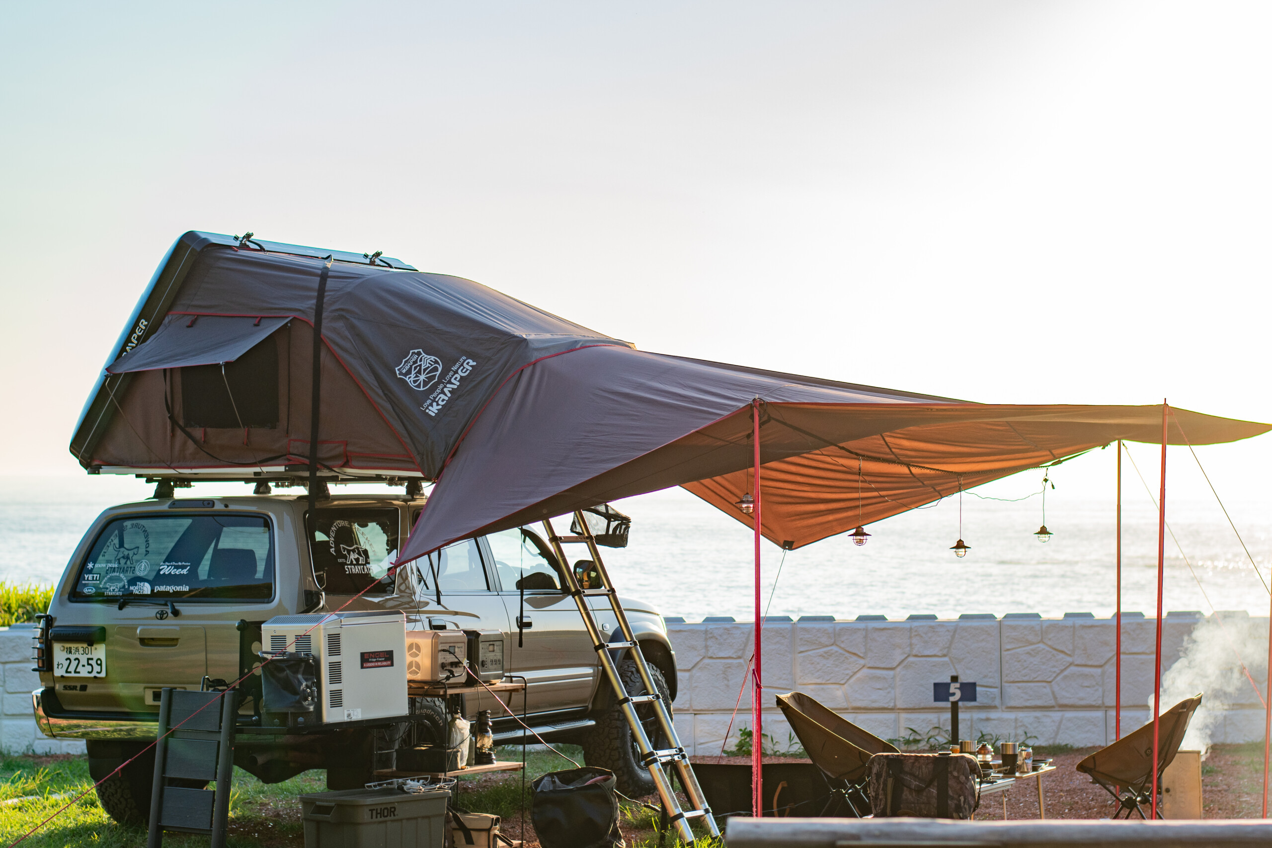 ikamperのルーフテント「skycamp2.0」+「サイドオーニング」他、中古