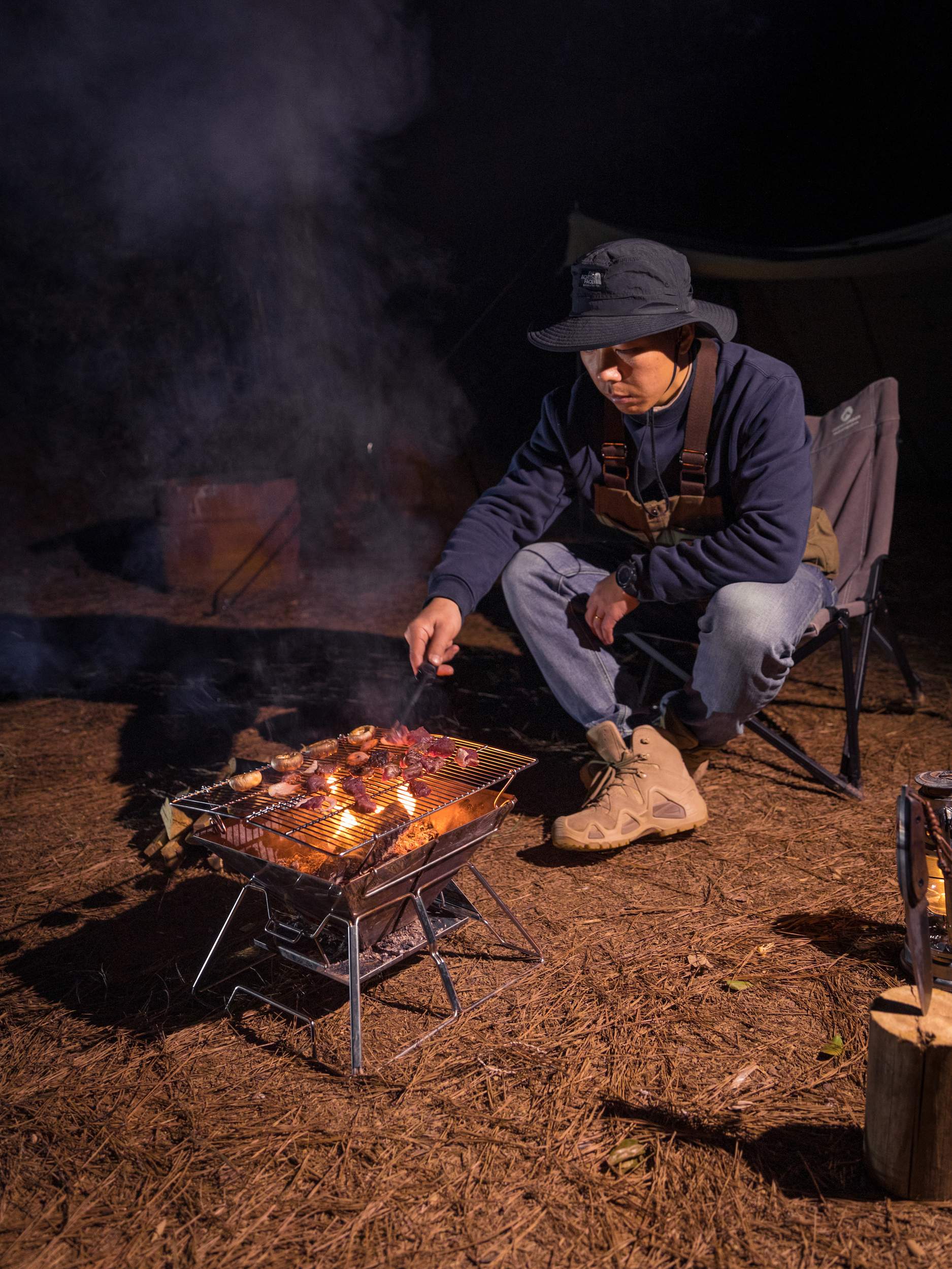 Campingmoon 焚き火台 バーベキューコンロ MT-2 – 高さ2段階調整可能