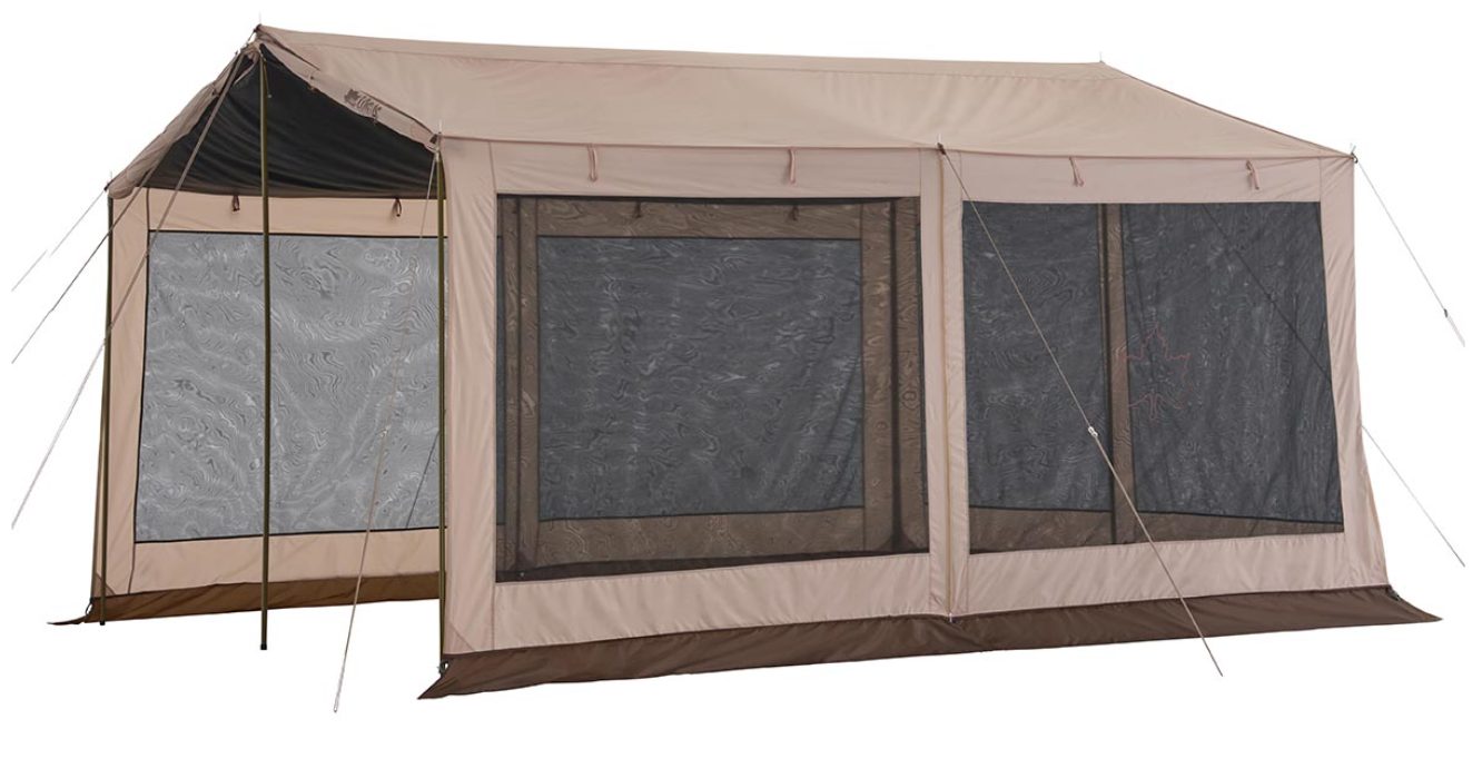 ロゴスからスクエア型スクリーンタープ「Tradcanvasソーラーデビル