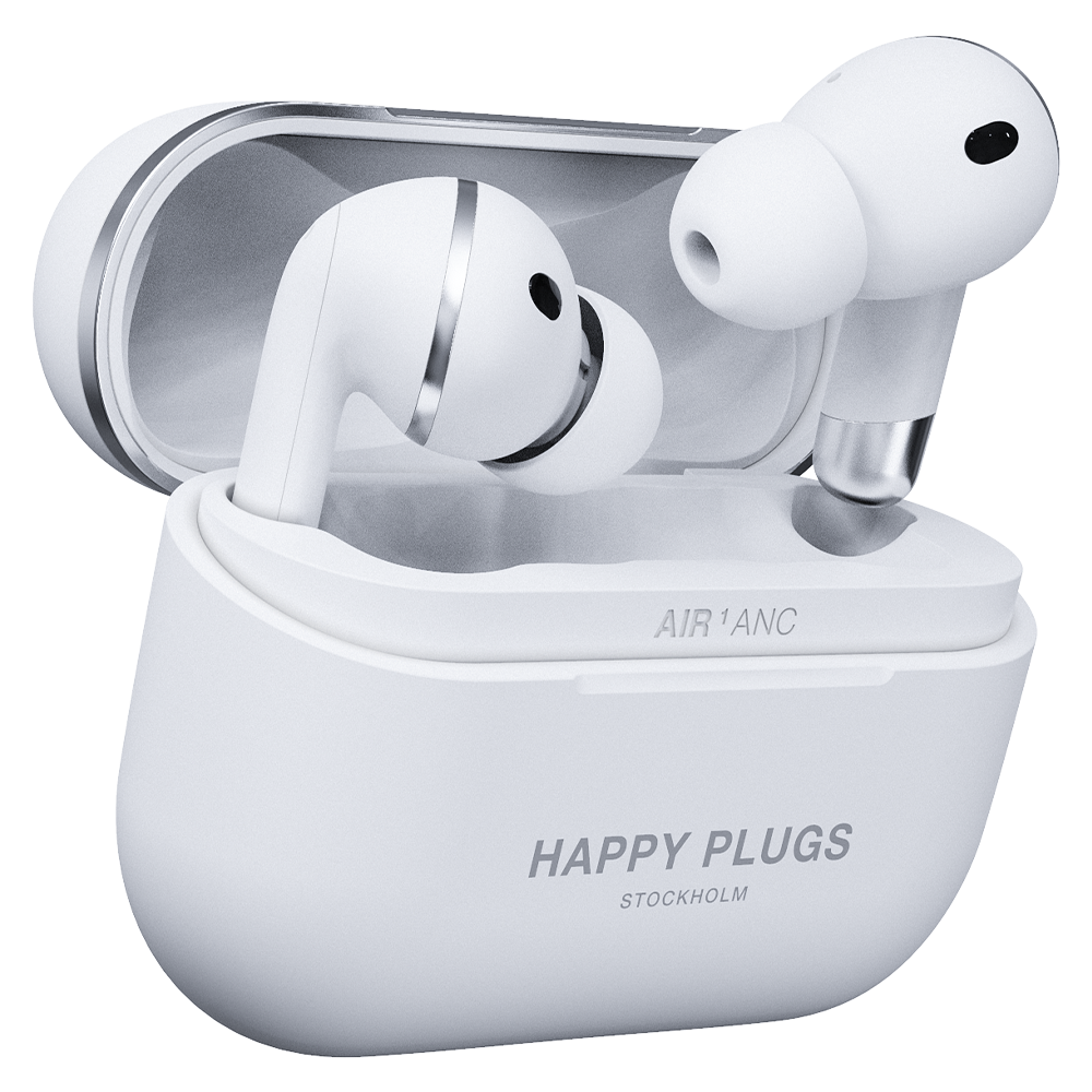 Happy Plugs - Air 1 ANC In Ear Headphones - White - Can-Am Wireless