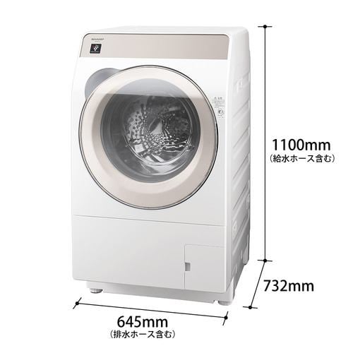 シャープ ESM11K ドラム式洗濯機 右開き 洗濯11kg 乾燥6kg ヤマダ