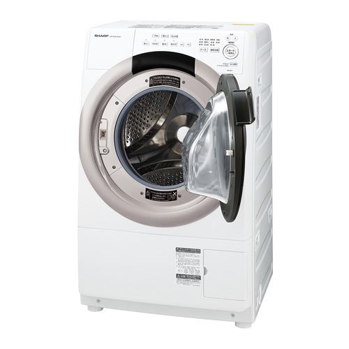 シャープ ドラム洗濯機 右開き 洗濯7.0kg 乾燥3.5kg 幅64cm プラズマ