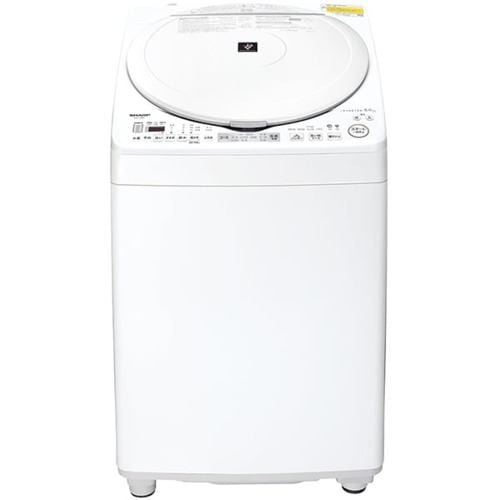 シャープ ES-TX8K-W 縦型洗濯乾燥機 (洗濯8.0kg・乾燥4.5kg) | ヤマダ