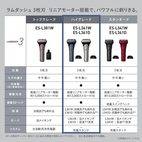 パナソニック ES-L361W-A ラムダッシュ 3枚刃 メンズシェーバー