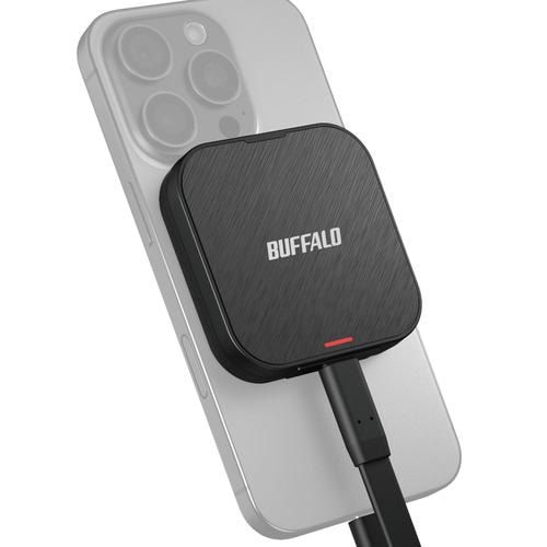 BUFFALO SSDPMS1.0U3BA 外付けSSD 1TB USB-C接続 MagSafe対応 ブラック