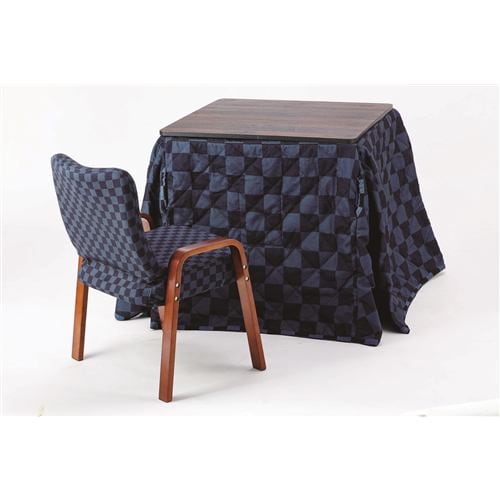 長方形120×80]ヤマダセレクト YKZ12080SKB1 なぐりデザインこたつ机