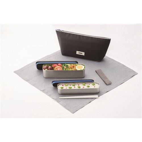 THERMOS サーモスDSA-805W GY-BK フレッシュランチボックス 800ml