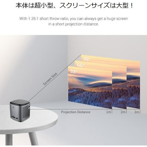 エムラボ mlabs MSP05 CUBIC Mobile Smart Projector モバイルスマート