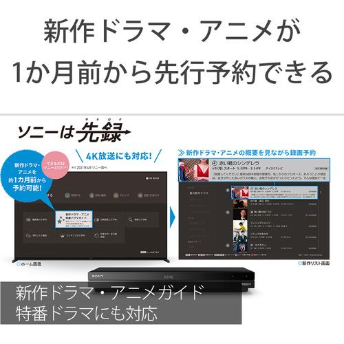 ソニー BDZ-FBT2100 4Kブルーレイレコーダー 2TB | ヤマダウェブコム