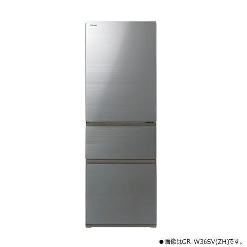 東芝 冷蔵庫 356L 左開き 3ドア 幅60cm フリードアポケット 3段冷凍室