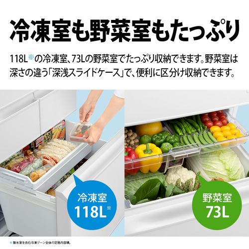 シャープ 冷蔵庫 408L 左右付替 5ドア 幅60cm プラズマクラスター