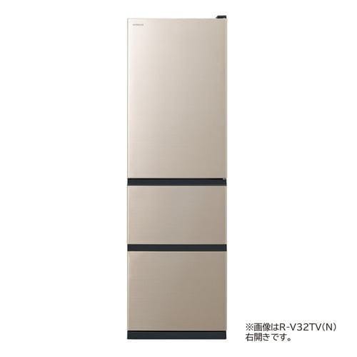 日立 R-V32TVL N 冷蔵庫 315L・左開き ライトゴールド RV32TVL N