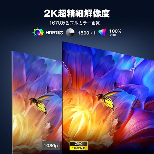 ヤマダモール | KEEPTIME モバイルモニター 14インチ 2K解像度