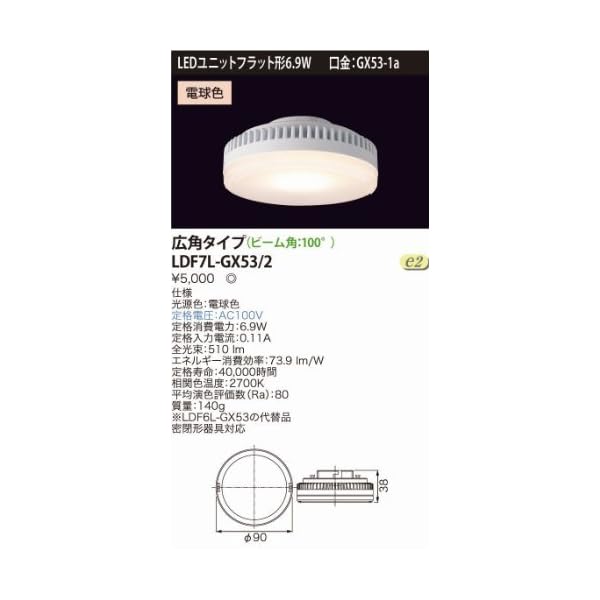 ヤマダモール | 東芝ライテック E-CORE LED電球 LEDユニットフラット形