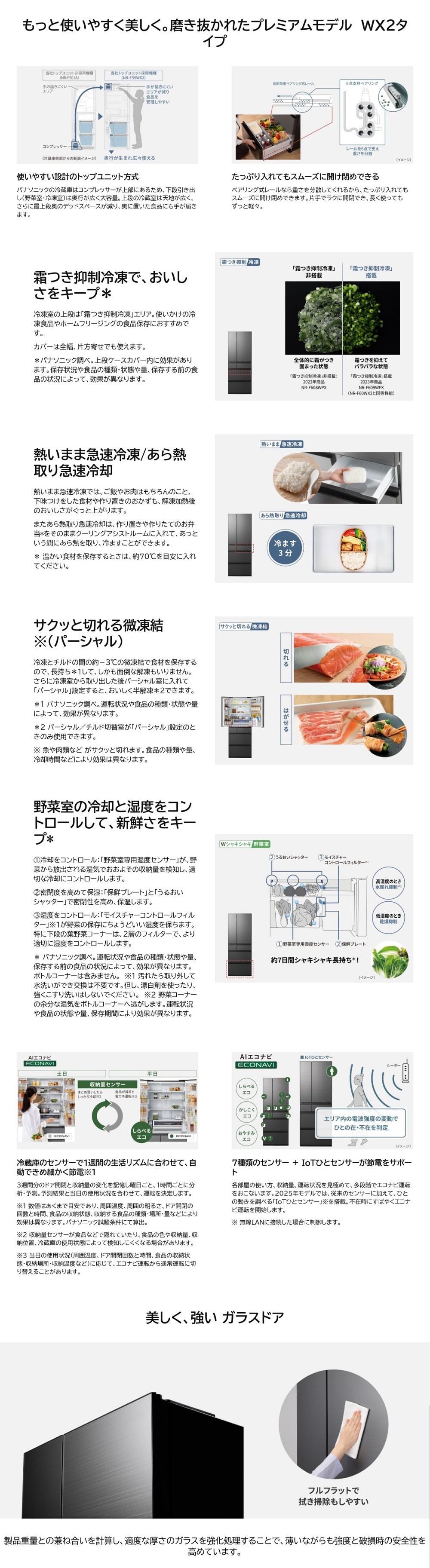 パナソニック 冷蔵庫 551L 観音開き 6ドア 幅68.5cm フルオープン