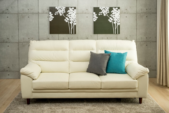 ヤマダオリジナル［3人掛］ソファ 「YS130012IV」幅209 合成皮革