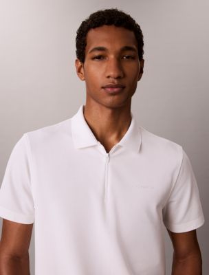Tech Pique Zip Polo Shirt | Calvin Klein