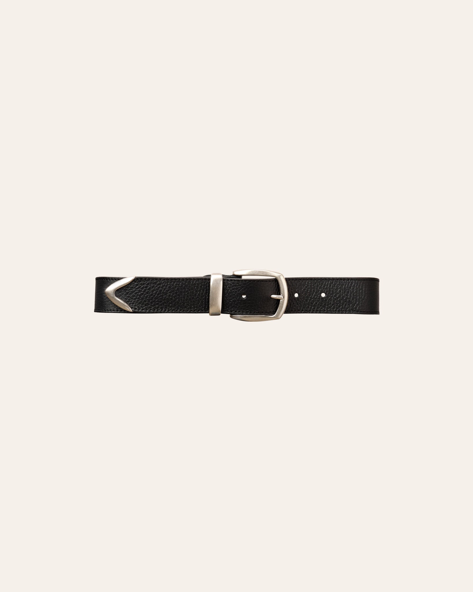 Cala Jade - NEBEL leather belt - black silver