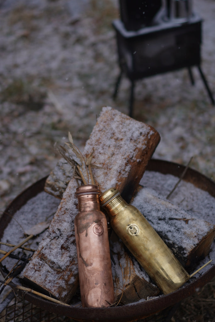 Solid brass&copper bottle M – calma store Japan