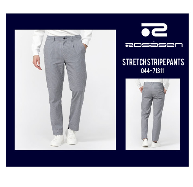 ROSASEN［ロサーセン］STRETCH STRIPE PANTS /ストレッチストライプ
