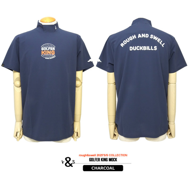 rough&swell［ラフアンドスウェル］GOLFER KING MOCK/半袖モックネック