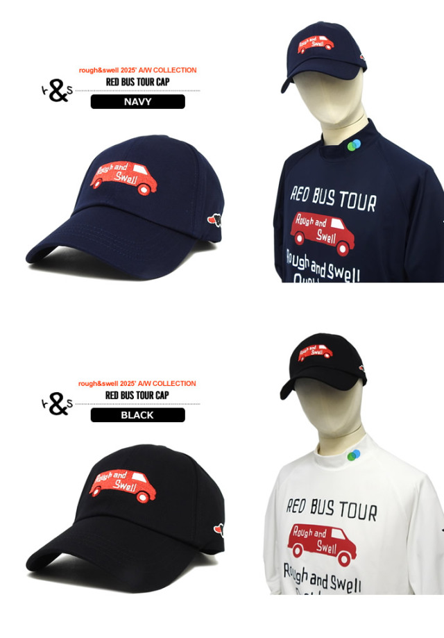 rough&swell［ラフアンドスウェル］RED BUS TOUR CAP/BBキャップ