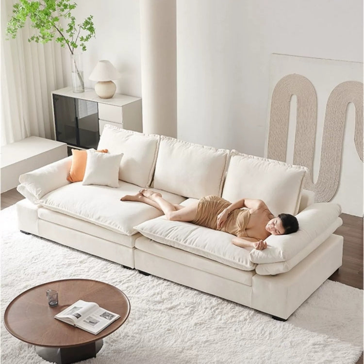 ソファ 3人掛け/4人掛け ファブリック ローソファ ソファー ナチュラル