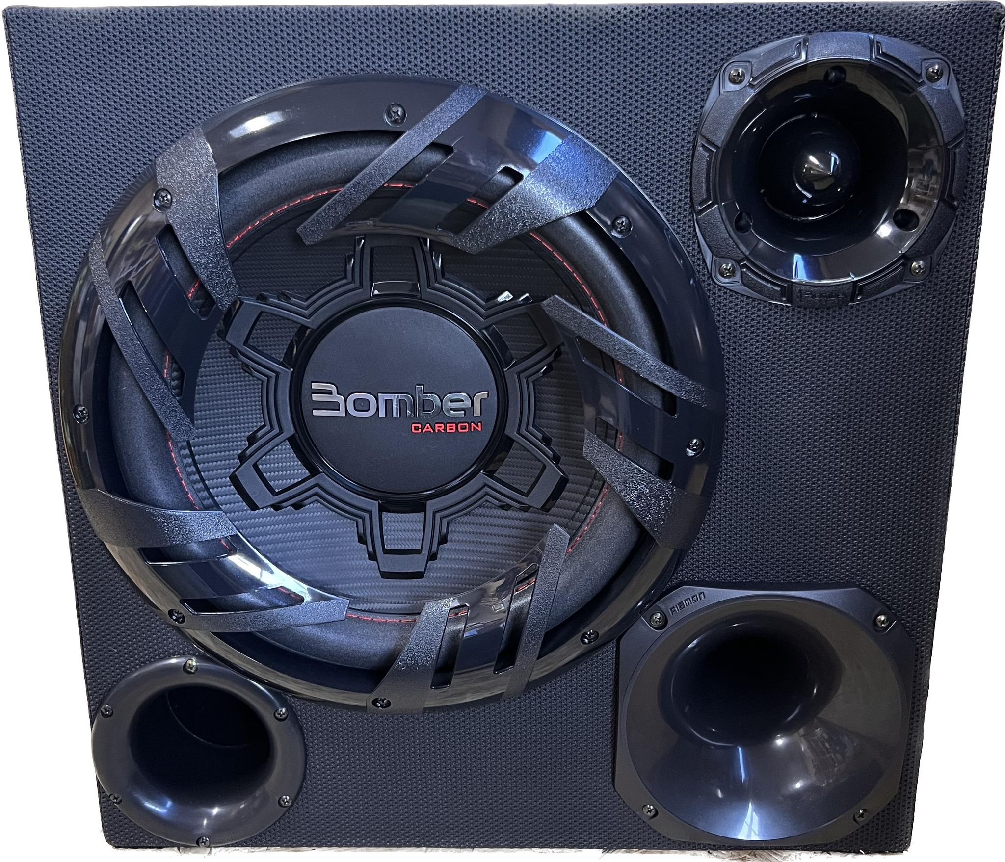 BOMBER バスレフ 3WAY ボックス 12インチ サブウーファー 500W