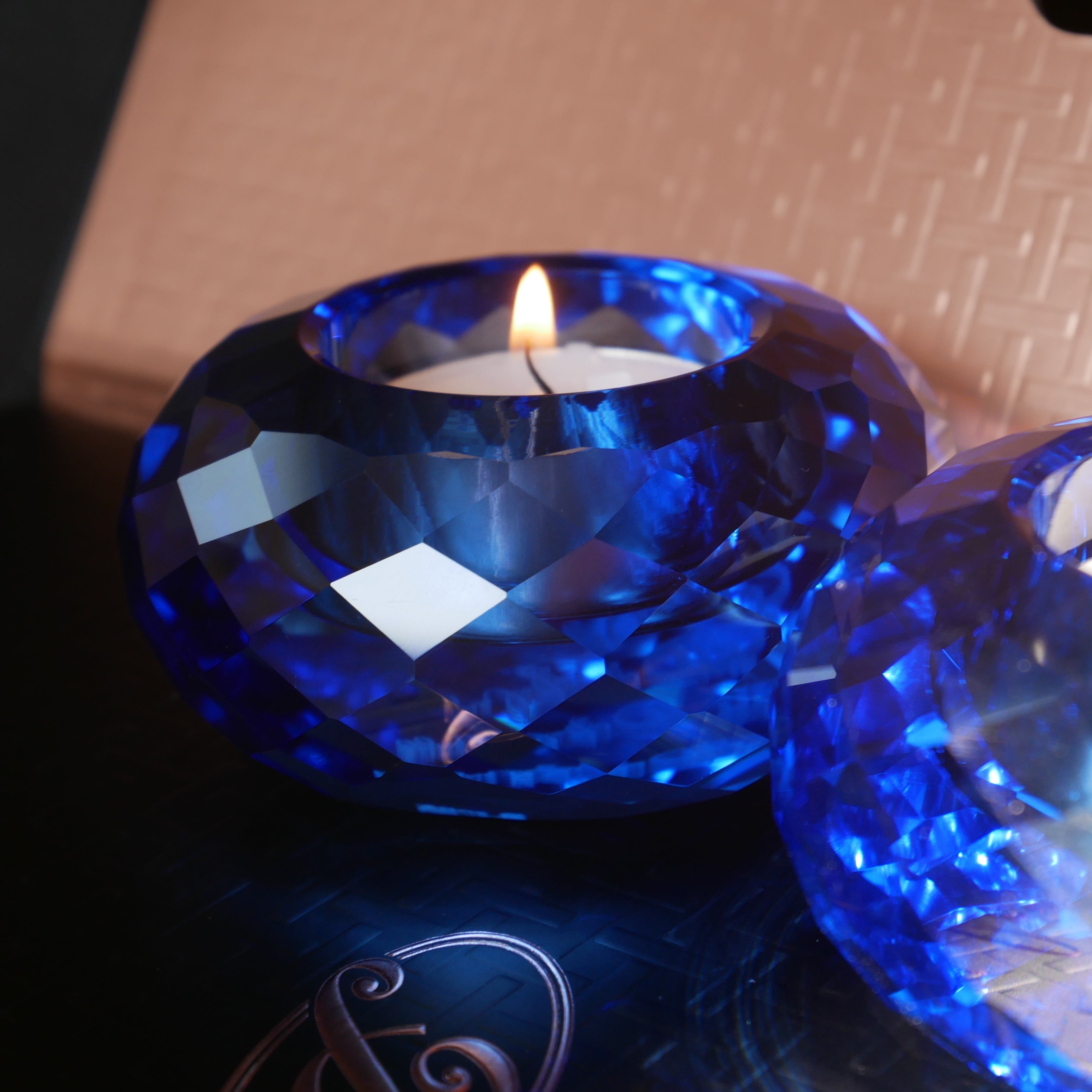 クリスタルキャンドルホルダー「ブルー」 – Palazzo
