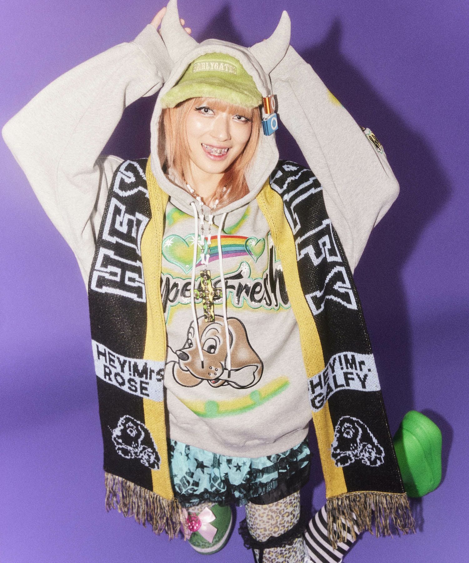 HEY! Mrs ROSE(ヘイ！ミセスローズ)HEY!Mr.GALFY みんなで応援マフラー