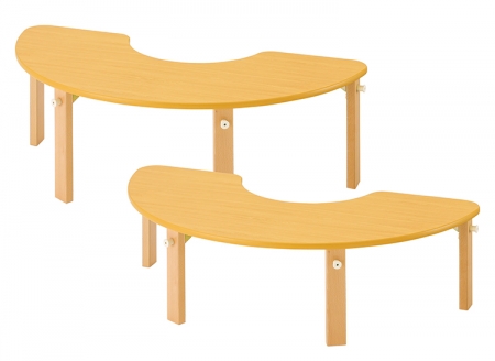 折りたたみテーブル半円形340木目 | 机 | 家具類 | 学研 保育用品