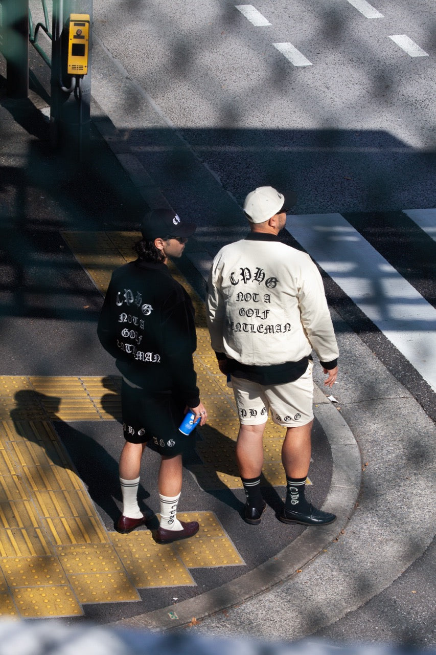 OLD ENGLISH LOGO STADIUM JACKET BLACK – Cph/Golf™︎