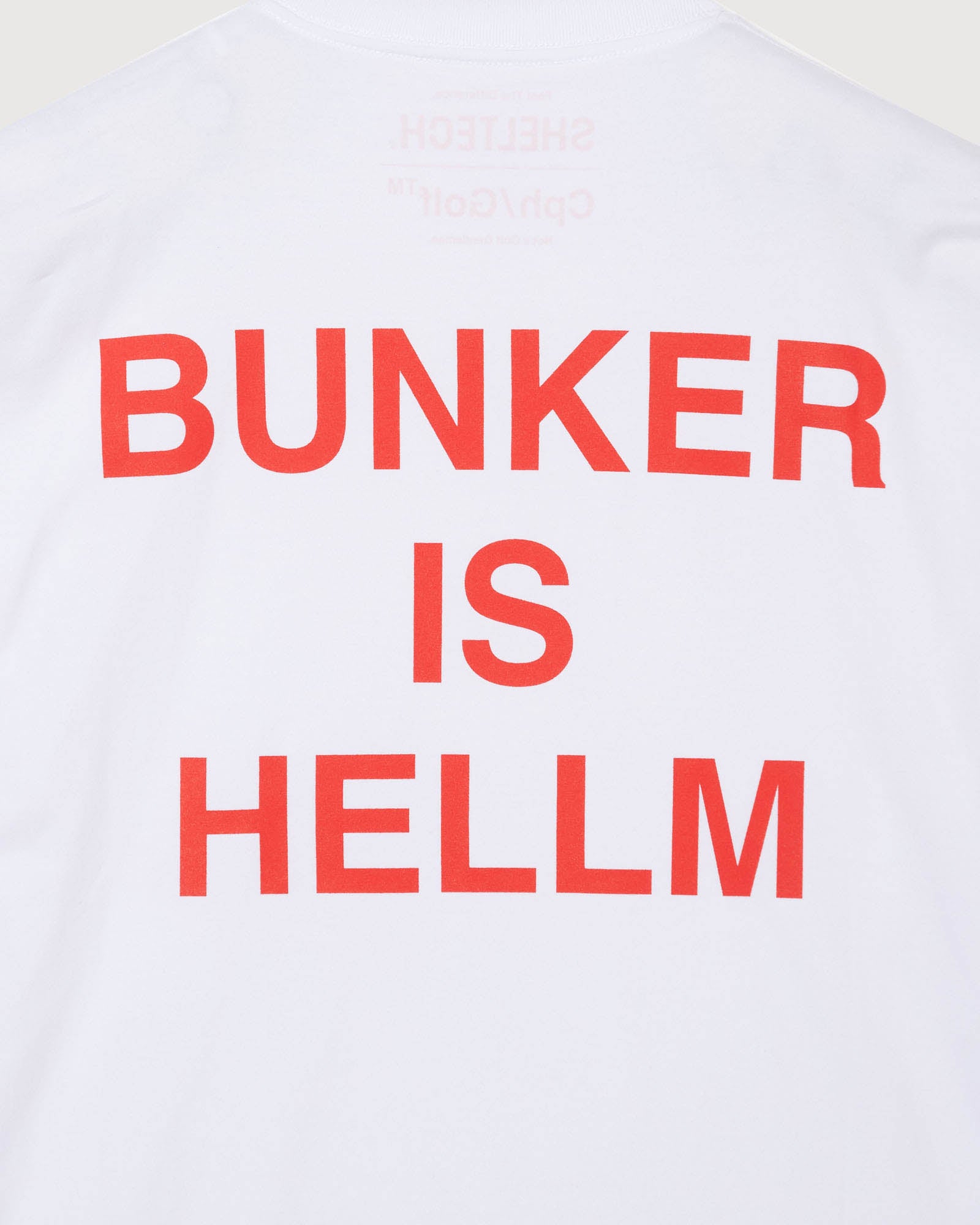 SHELTECH® × Cph/Golf™ #BUNKER MOCK NECK S/S TEE - WHITE - – Cph