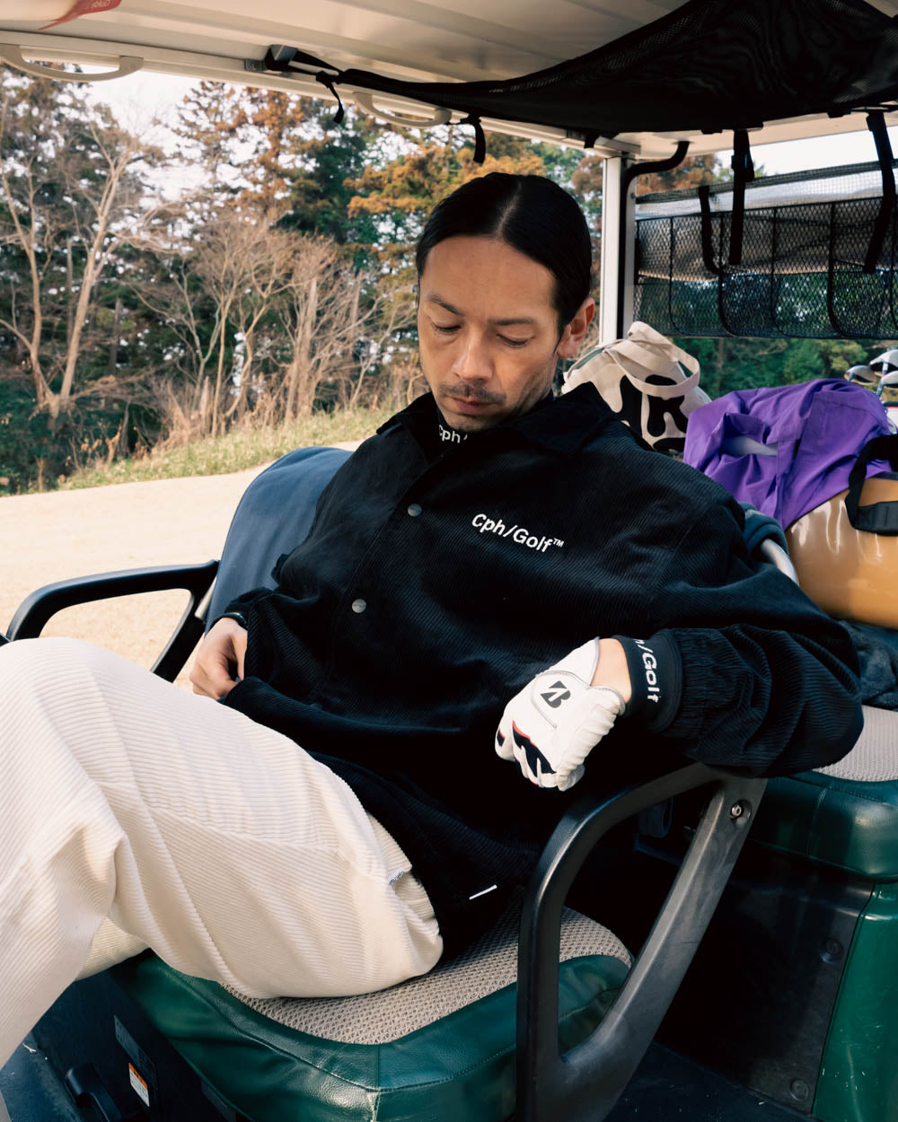 GENTLEMAN CORDUROY COACH JACKET - BLACK - – Cph/Golf™︎