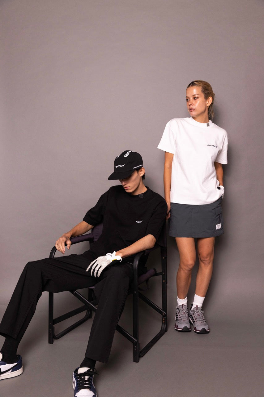 WOMEN] Cph/Golf×RUFFLOG SS MOCK NECK TEE WHITE – Cph/Golf™︎