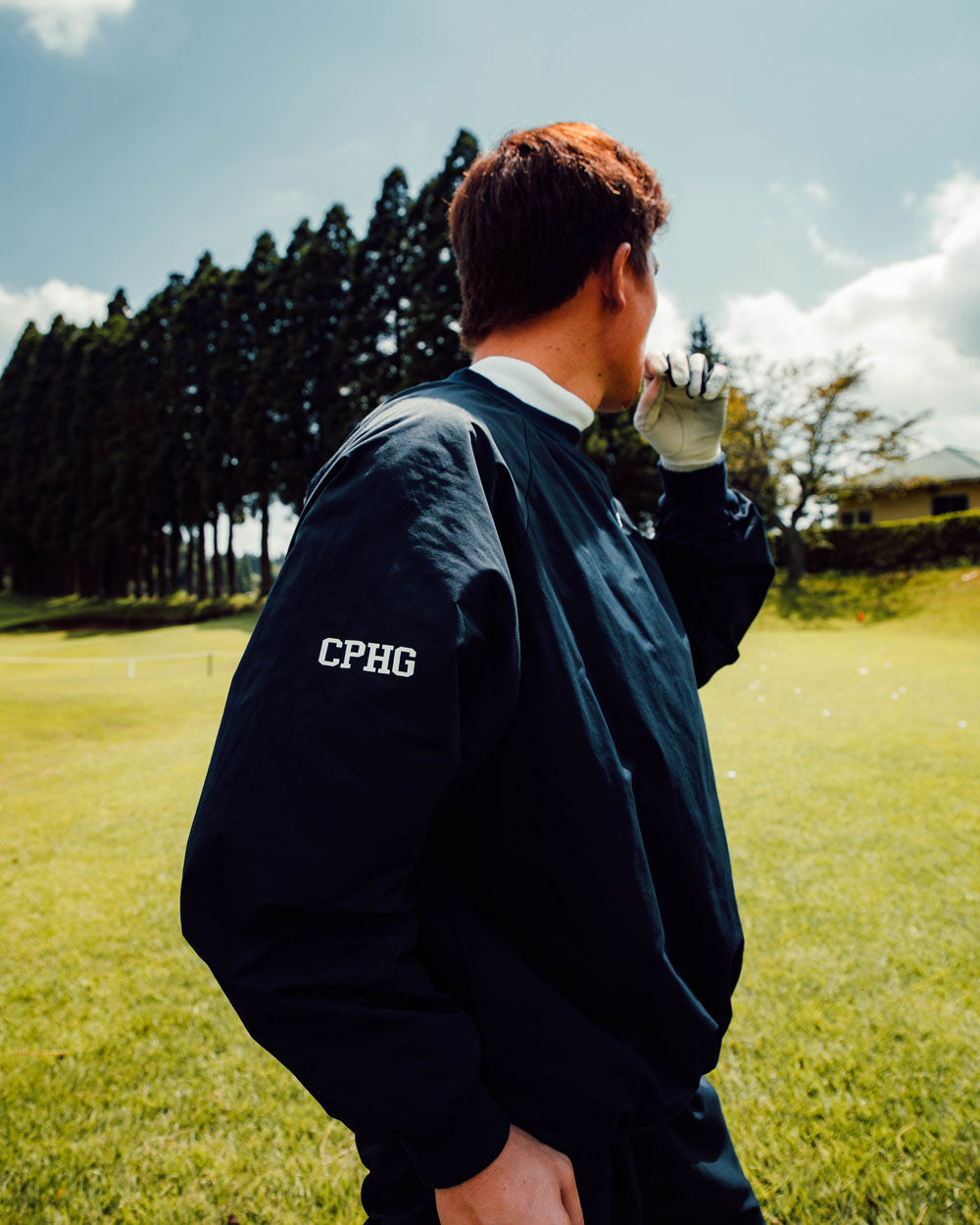 YALE UNIVERSITY × CAPTAINS HELM GOLF #NYLON SCHOOL P/O -NAVY